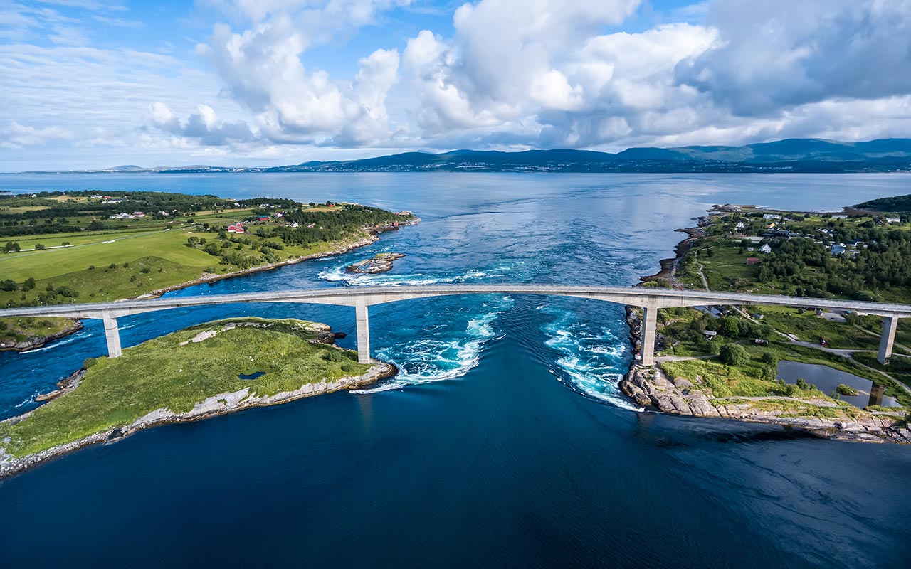 Whirlpools of the maelstrom of Saltstraumen